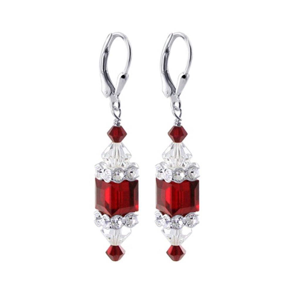 Austrian Crystal 925 Sterling Silver Drop Earrings for Women - Elegant Dangling Earrings for Parties, Weddings & Special Occasions