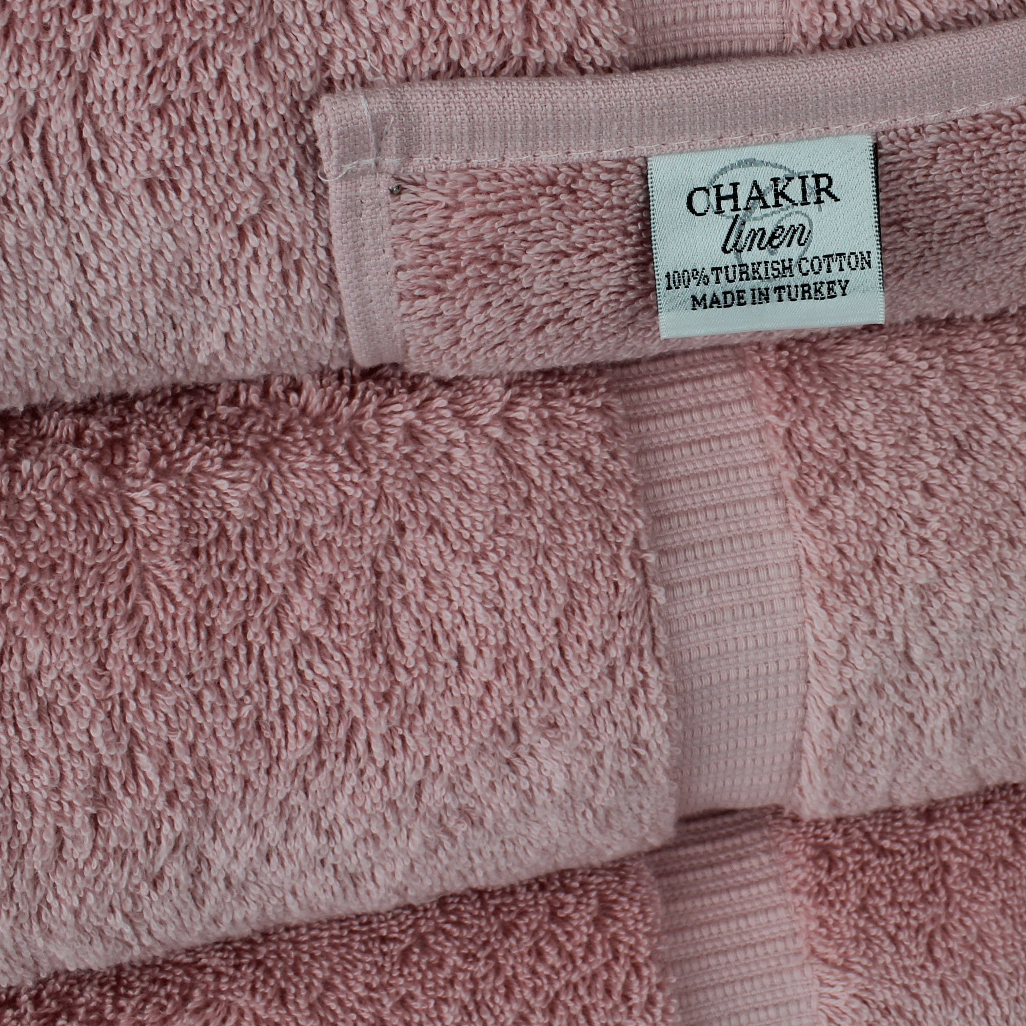 Premium Turkish Cotton Bath Towels Set of 4 - Ultra Absorbent & Quick Dry, Soft Luxury Towels for Bathroom, Spa, Beach & Pool (Pink)