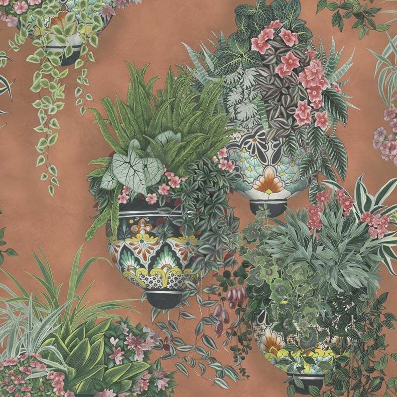 Cole & Son Talavera Red Botanical Wallpaper - Premium Floral Design for Living Room, Bedroom & Dining Room Decor