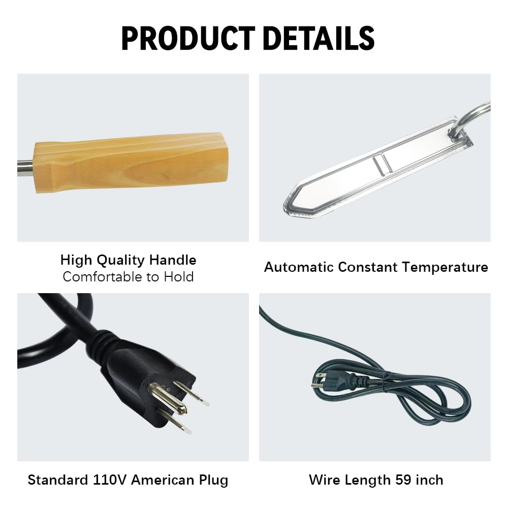 Stainless Steel Electric Honey Uncapping Knife - Beekeeping Tool for Honeycomb Extraction | Perfect for Harvesting Honey from Beehives & DIY Beekeepers