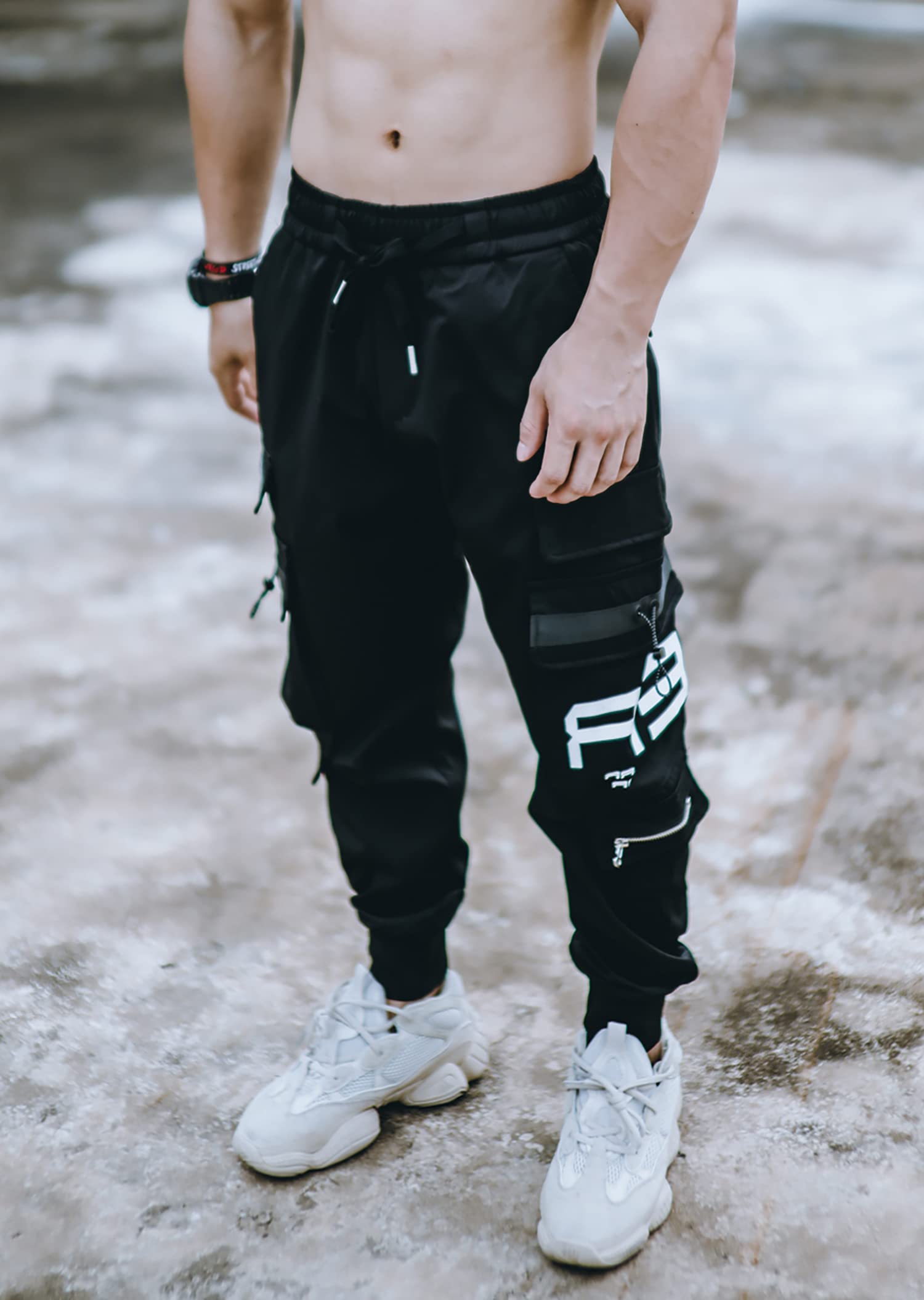 MOKEWEN Men's Jogger Pants with Pockets - Athletic Cargo Sweatpants for Running, Gym & Casual Wear