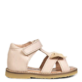 Petit Nord Cream Bow Baby Sandals - Soft Leather First Walkers for Girls & Boys | Perfect for Special Occasions, Photo Shoots & Everyday Wear