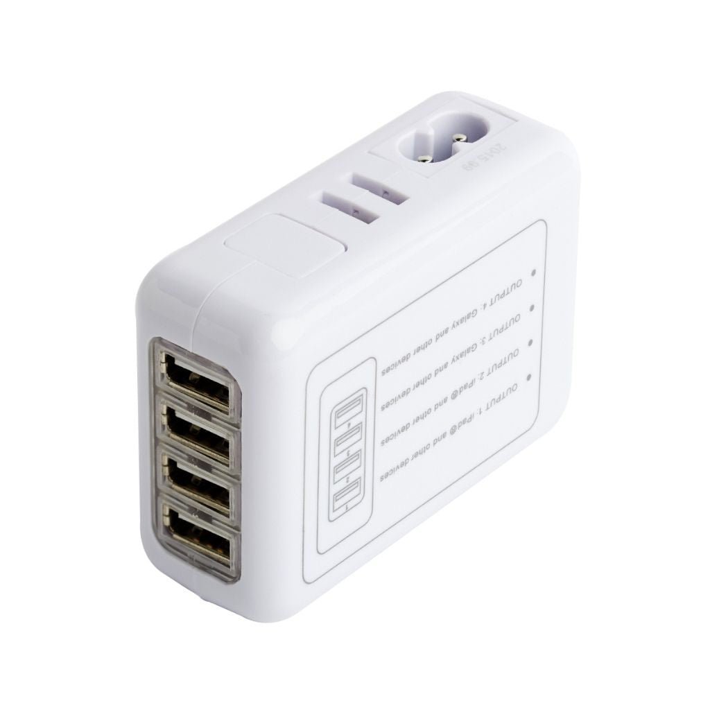 Korjo 4-Port USB Power Hub with Fast Charging - High-Speed USB Charging Station for iPhone, iPad, Samsung, Tablets & More - Perfect for Home, Office & Travel Use