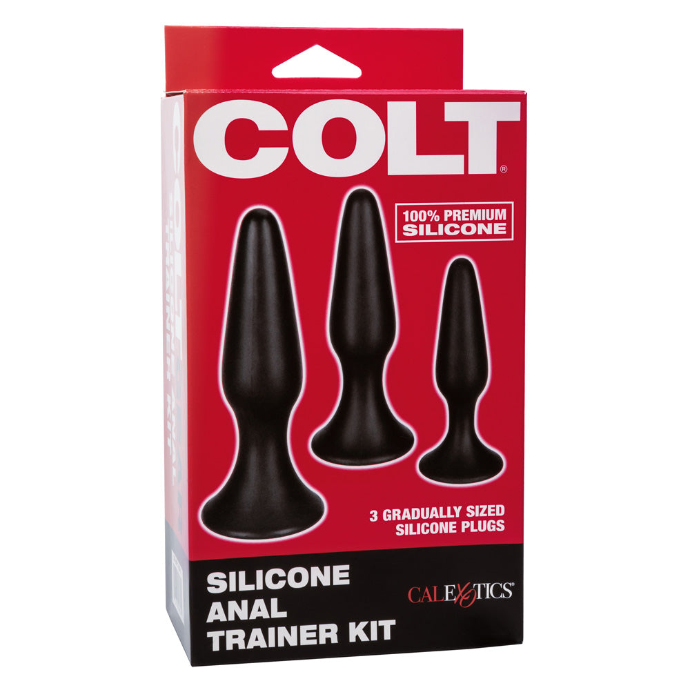 Colt Silicone Anal Plugs Trainer Kit - 3 Piece Beginner to Advanced Butt Plug Set for Anal Training & Pleasure | Comfortable, Body-Safe & Waterproof | Perfect for Couples Play & Solo Exploration