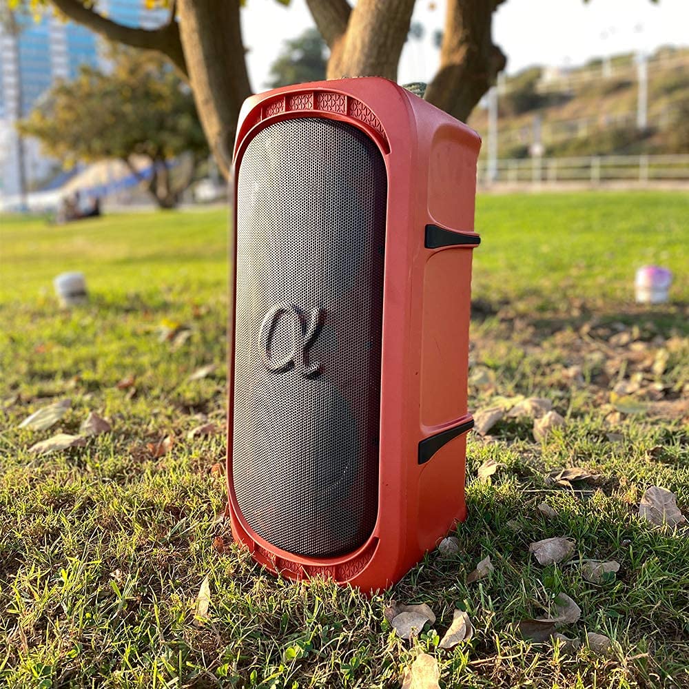 Alphasonik Reaktor One Portable Bluetooth Party Speaker - High Power Bass, Wireless Mic & Guitar Inputs, USB/AUX, App Control, 18H Battery - Perfect for Outdoor Events, Parties, Beach & Camping