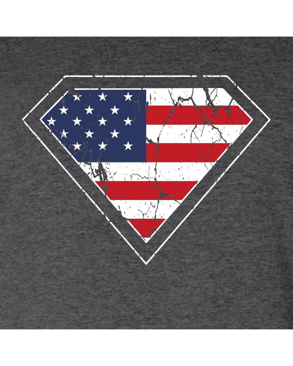 Distressed American Flag Diamond USA Patriotic Hoodie for Men, Women & Youth - Casual Wear, Street Style & Holiday Outfits