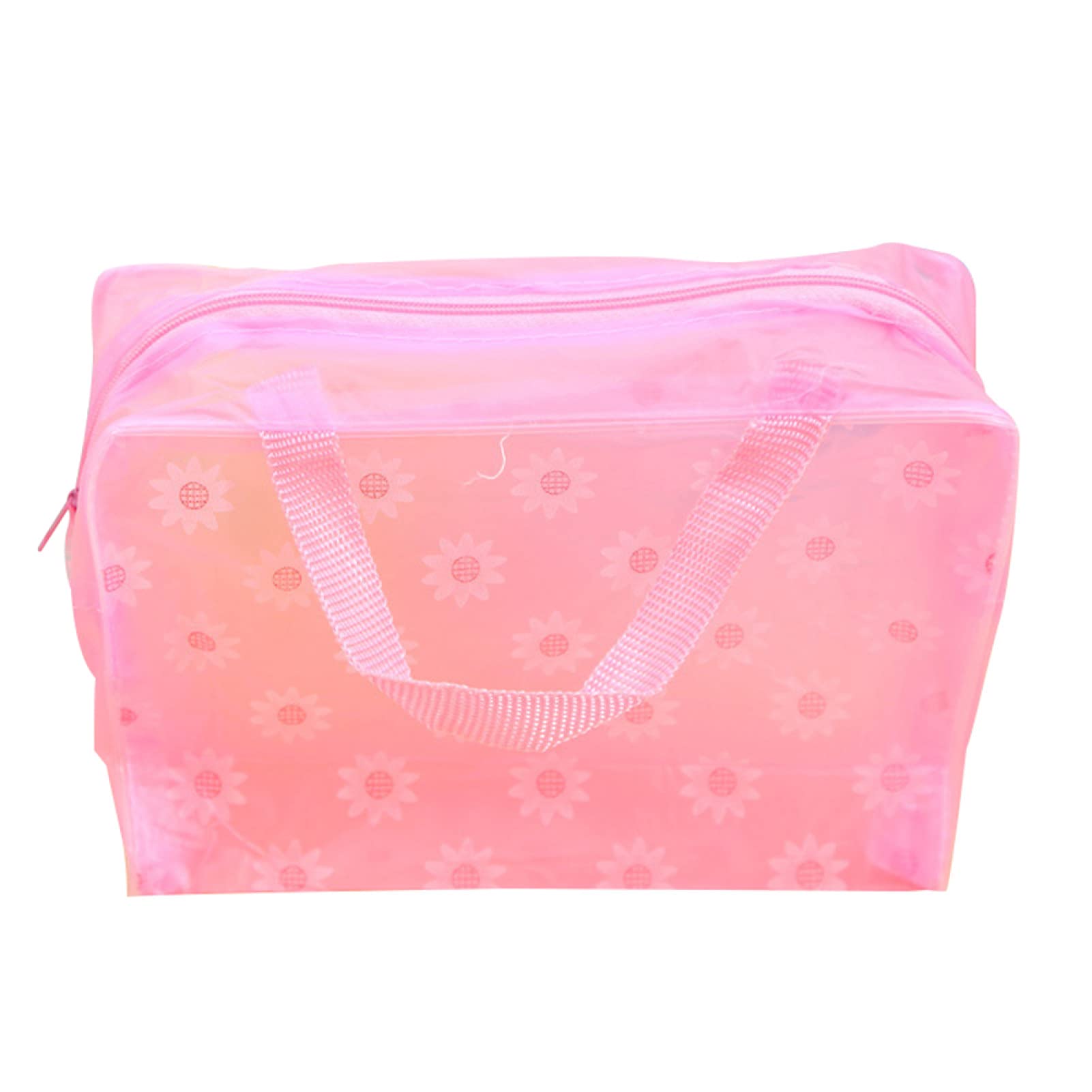 Waterproof Floral Print Travel Toiletry Bag for Women - Portable Translucent Makeup Cosmetics Organizer Pouch for Toiletries, Brushes & Beauty Essentials | Perfect for Vacation, Gym & Business Trips