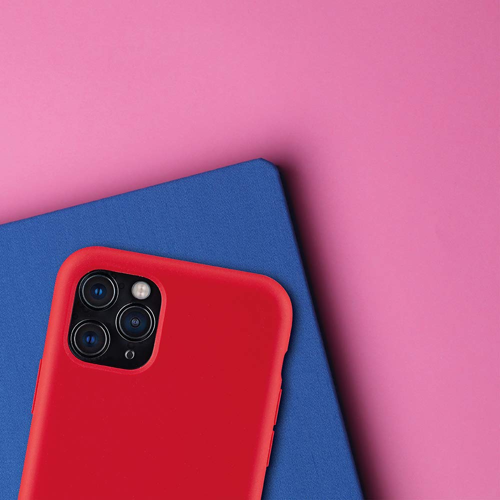 aiino - Heavy Duty Shockproof Silicone Case for iPhone 11 Pro Max with Soft Microfiber Lining | Perfect for Outdoor Activities, Work & Travel (Red)
