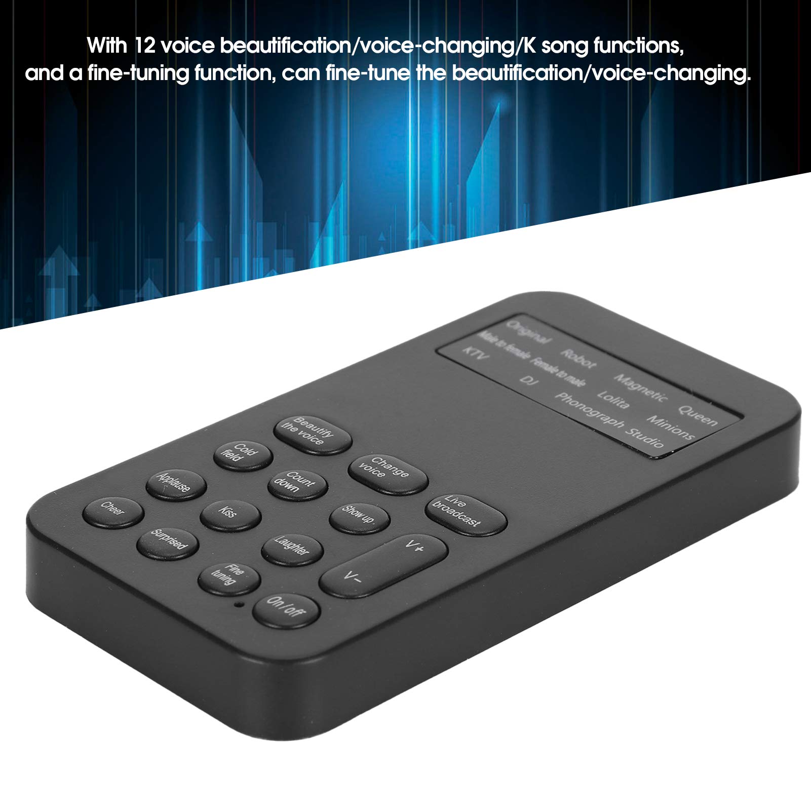 Universal Mini Sound Changer - Male to Female Voice Modifier for Live Streaming & Gaming | Handheld Microphone Voice Changer with USB Connectivity for PC, Phone & Computer | Perfect for Podcasts, Karaoke & Online Meetings
