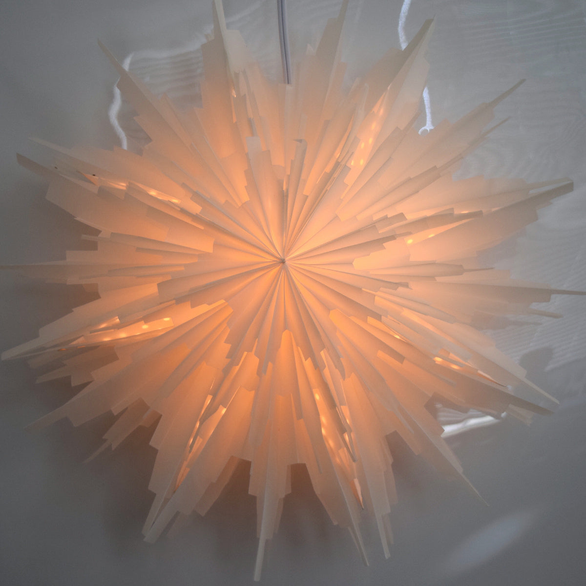 3 Pack Hiemal Snowflake Star Lantern Pizzelle - LED String Lights with Power Cord Included | Winter Holiday Decor for Indoor/Outdoor, Christmas Tree, Party, Wedding, Garden Decoration