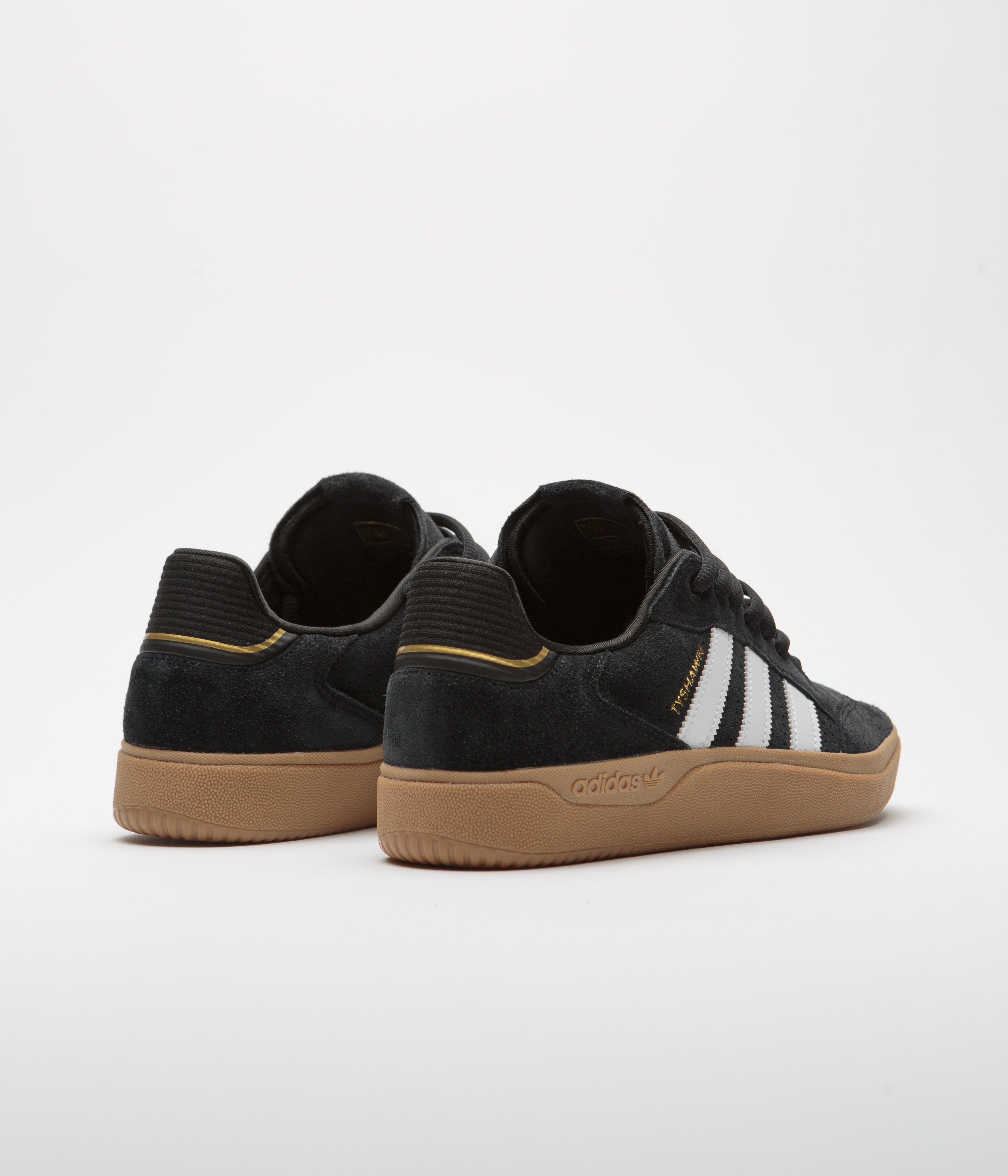 Adidas Tyshawn Low Sneakers - Men's Basketball Shoes in Core Black/FTWR White/Gum4 - Perfect for Streetwear & Casual Wear