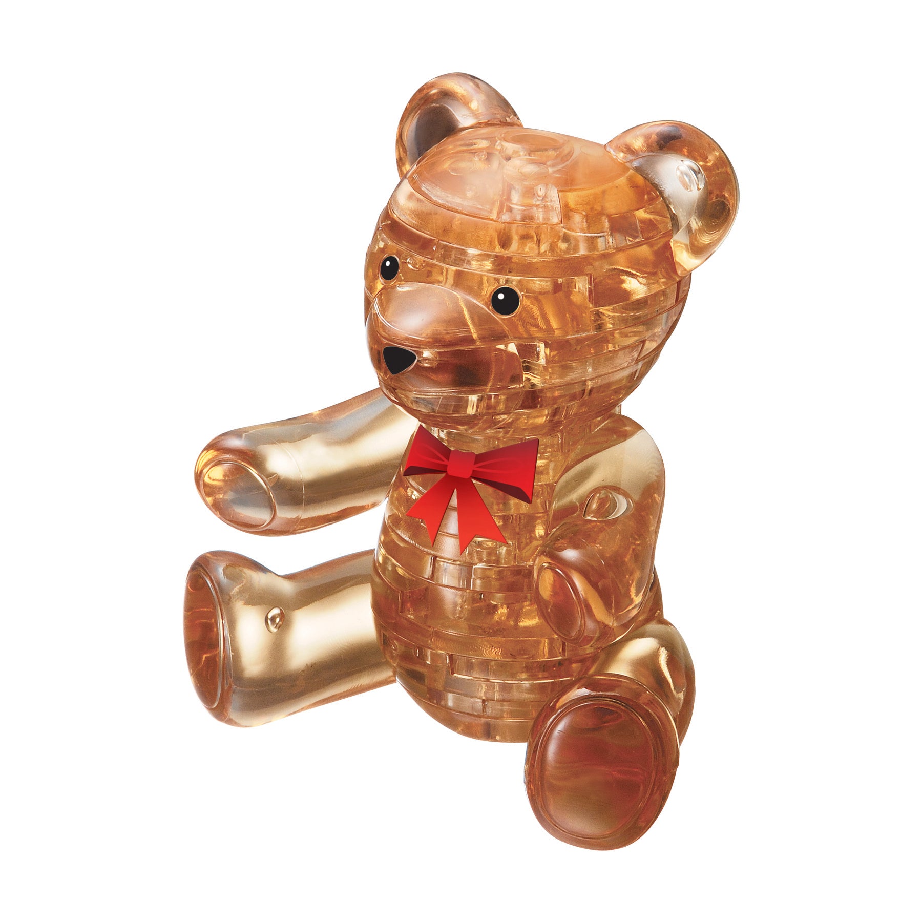 BePuzzled Gold Teddy Bear 3D Crystal Puzzle - 41 Piece Brain Teaser for Adults & Teens - Fun Educational STEM Toy for Family Game Night & Stress Relief