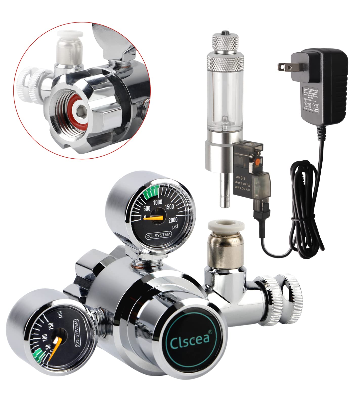 Dual Gauge CO2 Regulator for Aquarium Plants with Bubble Counter