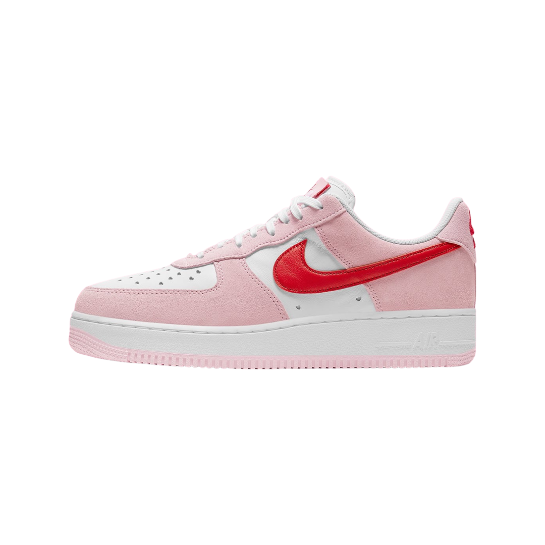 Nike Air Force 1 Low '07 QS Valentine's Day Sneakers - Love Letter Tulip Pink/University Red/White | Casual Wear, Valentine's Gift, Street Style Fashion