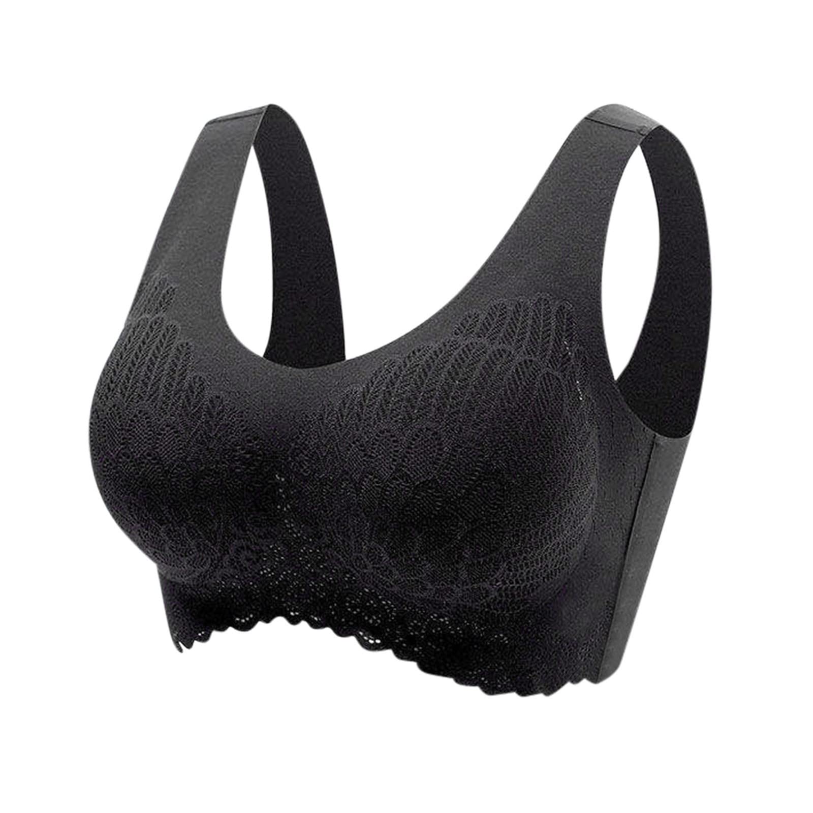 Plus Size Women's Full Coverage Push Up Bralette - Floral Lightweight Everyday Bra with Back Fat Concealing Design | Perfect for Sports, Yoga & Daily Comfort Wear