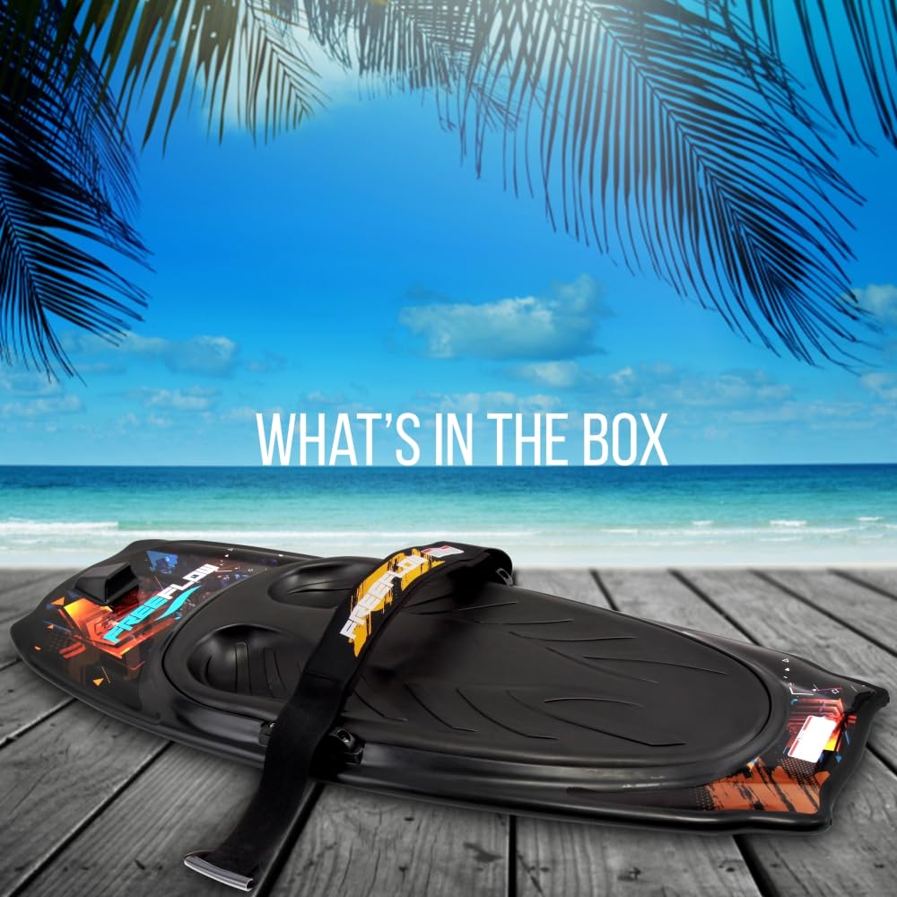 SereneLife Water Sport Kneeboard with Hook for Kids & Adults - Adjustable Strap Kneeboard for Boating, Wakeboarding, Knee Surfing & Water Sports - Perfect for Lakes, Rivers & Ocean Fun