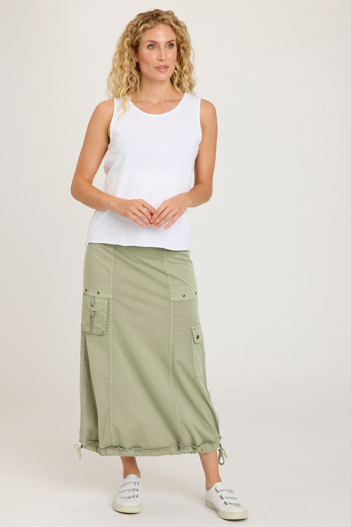 Corintha Bubble Skirt for Women - Flowy A-Line Midi Skirt with Elastic Waist | Perfect for Casual Outfits, Office Wear & Date Nights