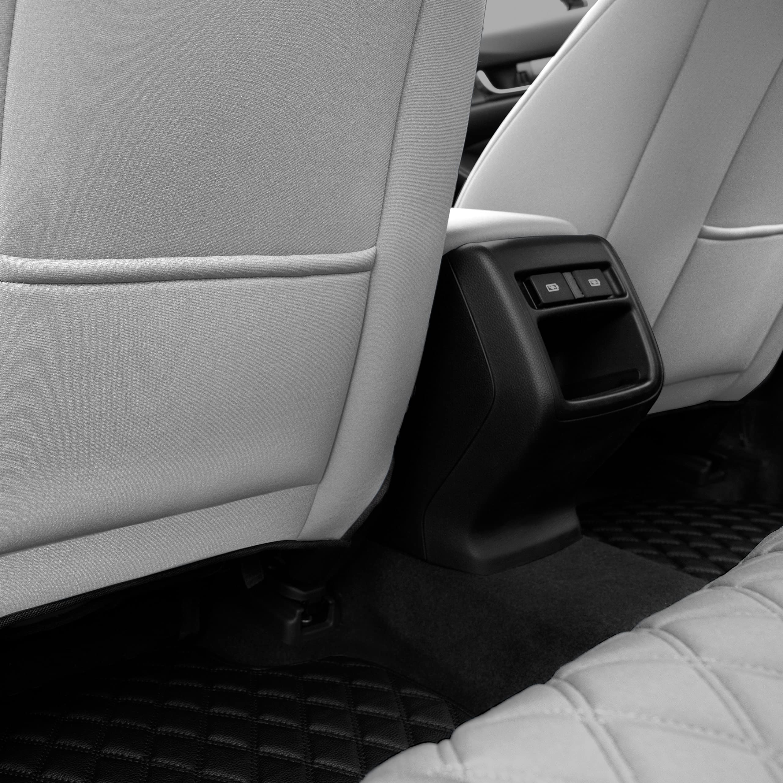 FH Group Custom Fit Seat Covers for 2018-2022 Honda Accord Touring/Sport/Sport SE/EX/EX-L - Waterproof Neoprene Front Seat Covers Set in Solid Gray | Perfect for Daily Commuting, Road Trips & Car Protection