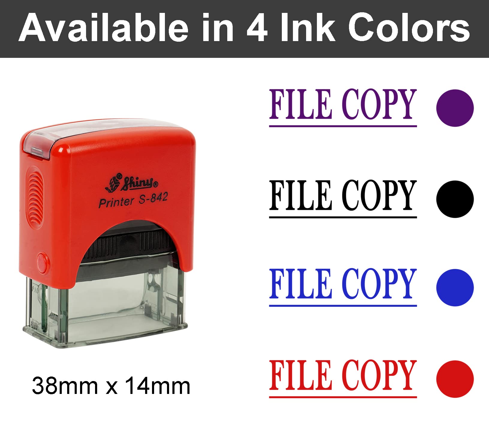 Custom Self-Inking Rubber Stamp for Office & Business - Personalized File Copy Stamp for Documents, Paperwork & Stationery - Perfect for Filing, Notarizing & Organizing Records