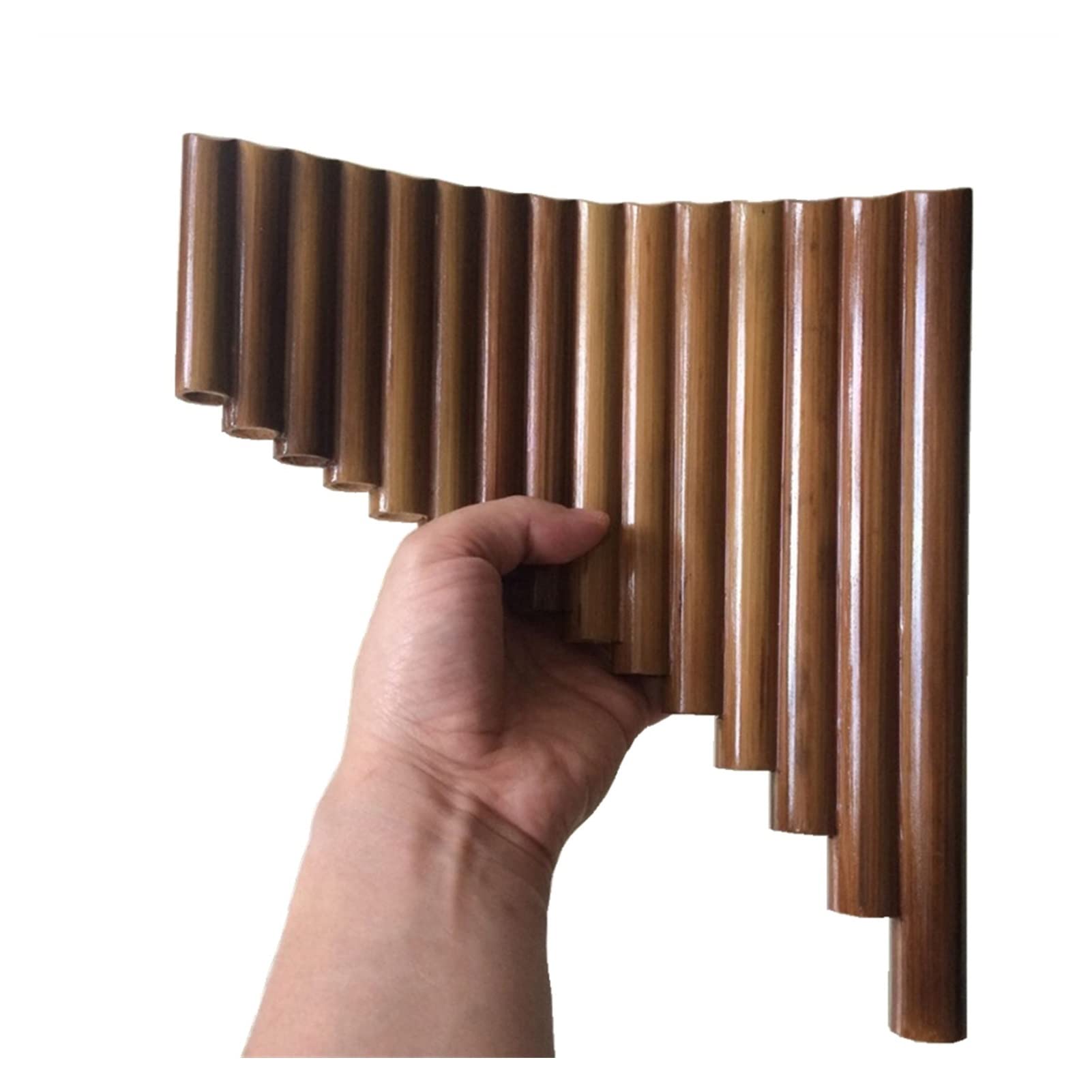 Professional G Key 15 Pipe Pan Flute - Handmade Bamboo Wooden Wind Instrument for Music Lovers | Perfect for Performances, Meditation & Cultural Events