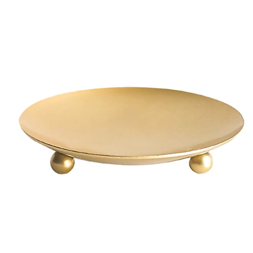 DOITOOL Elegant Gold Tea Serving Tray - 1PC Iron Candle Holder Tray for Wedding Decor & Home Centerpiece - Perfect for Afternoon Tea, Bridal Showers & Dining Table Decorations