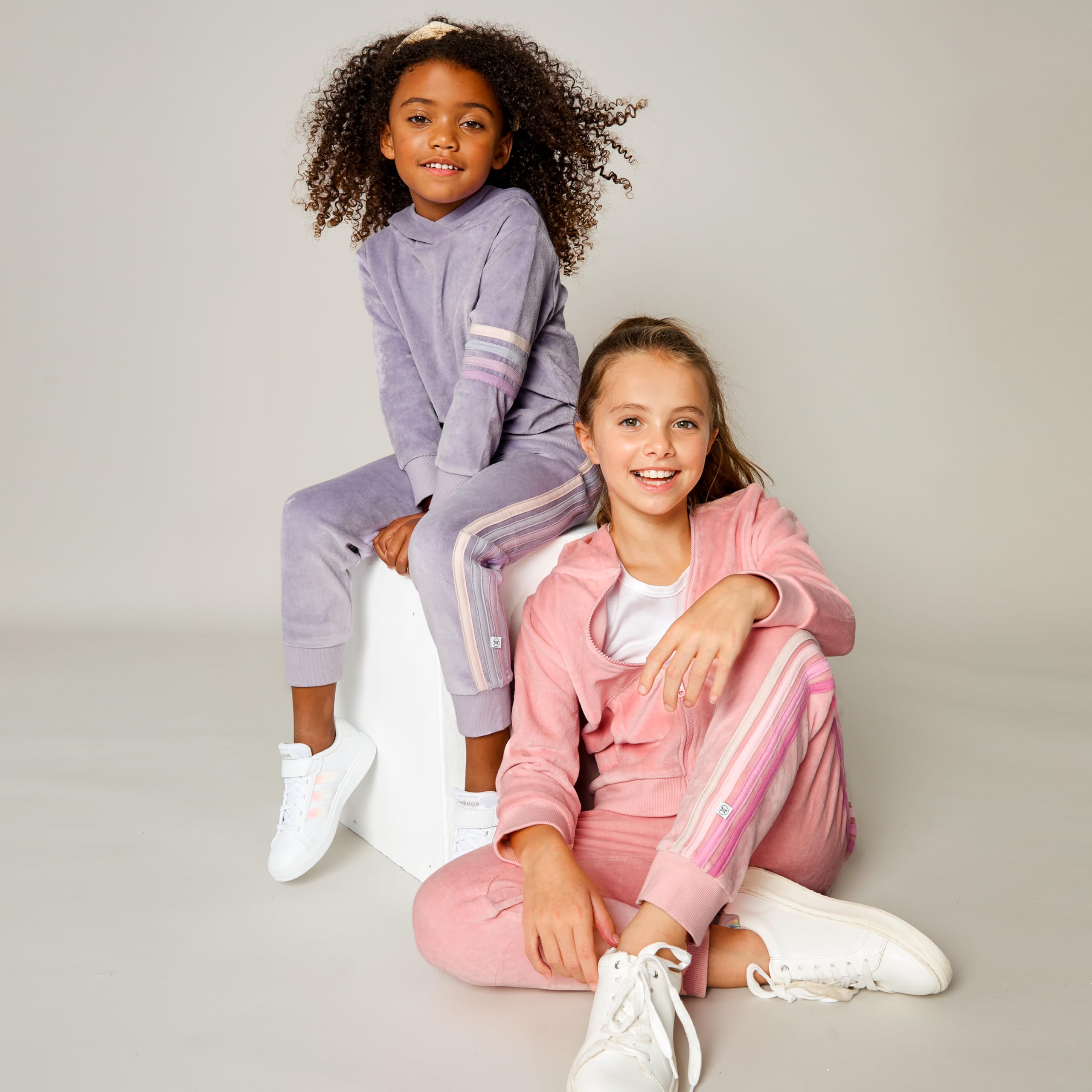 HonestBaby Velour Pullover Hoodie & Zip Front Sweatshirt with Jogger Sweatpants Set - Cozy Outfit for Toddlers, Playdates & Family Photos | Soft Baby Clothes for Boys & Girls