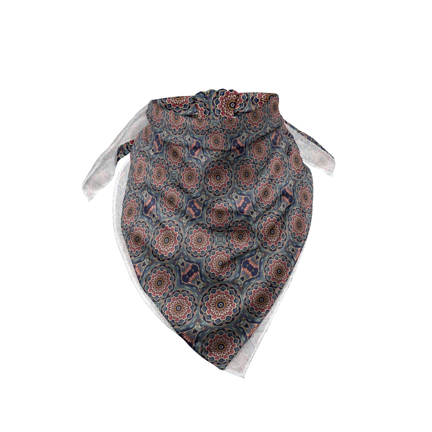 Ambesonne Asian Bandana - Lotus Flower Print Unisex Head Scarf & Neck Tie for Men & Women - Perfect for Yoga, Hiking, and Outdoor Activities