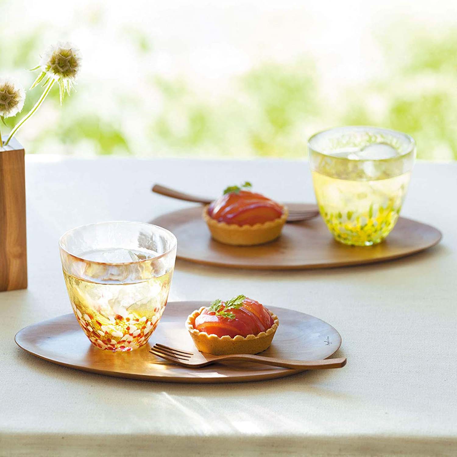 Aderia Tsugaru Vidro Soda Lime Glass Apple Glass - Handmade Japanese Glassware for Cocktails, Juice & Home Decor - Perfect for Barware, Gift Giving & Table Setting
