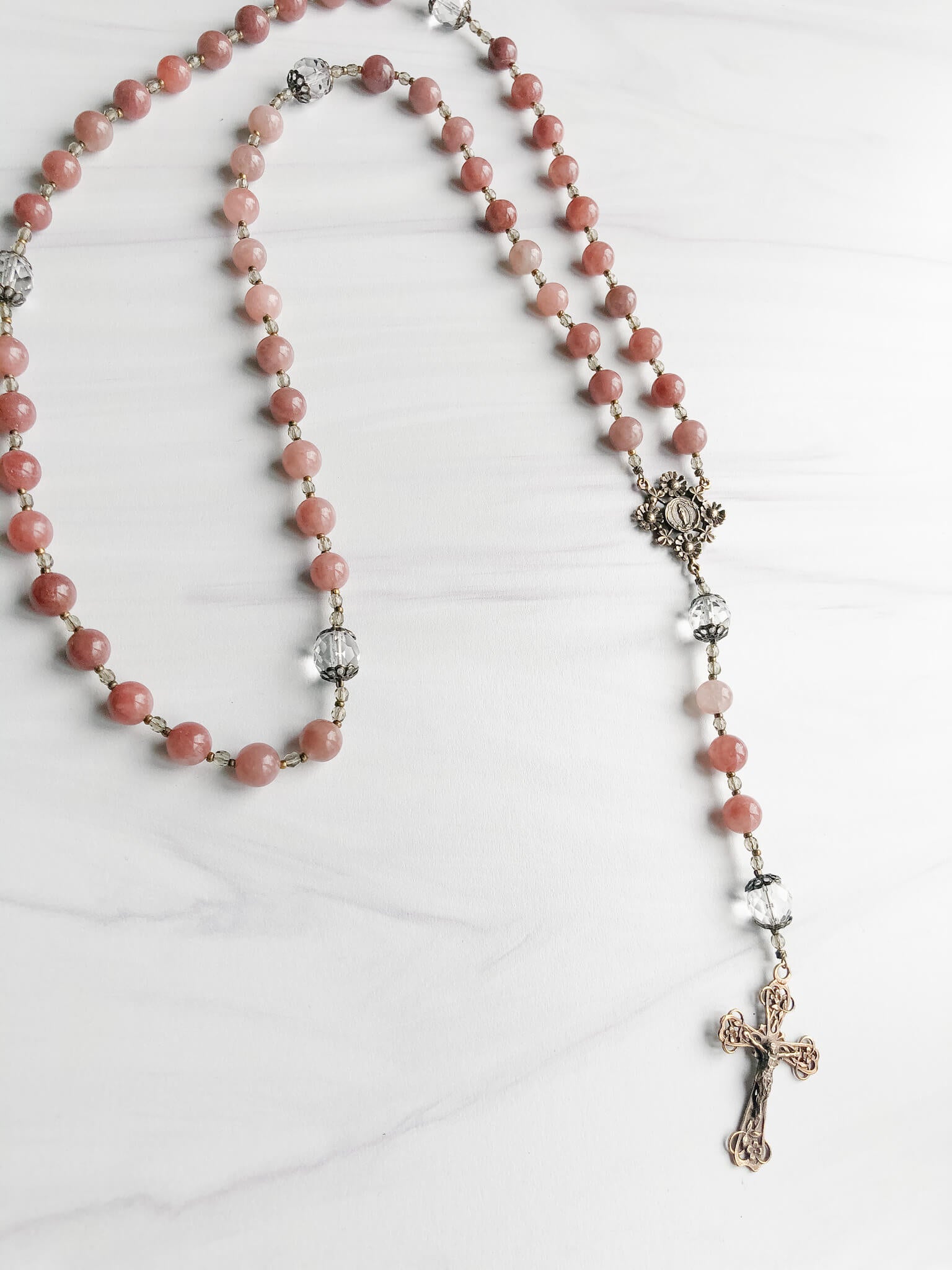 Our Lady's Garden Rosary - Beautiful Handmade Catholic Prayer Beads for Devotion & Meditation | Perfect for Home Altar, Church Use & Spiritual Gifts