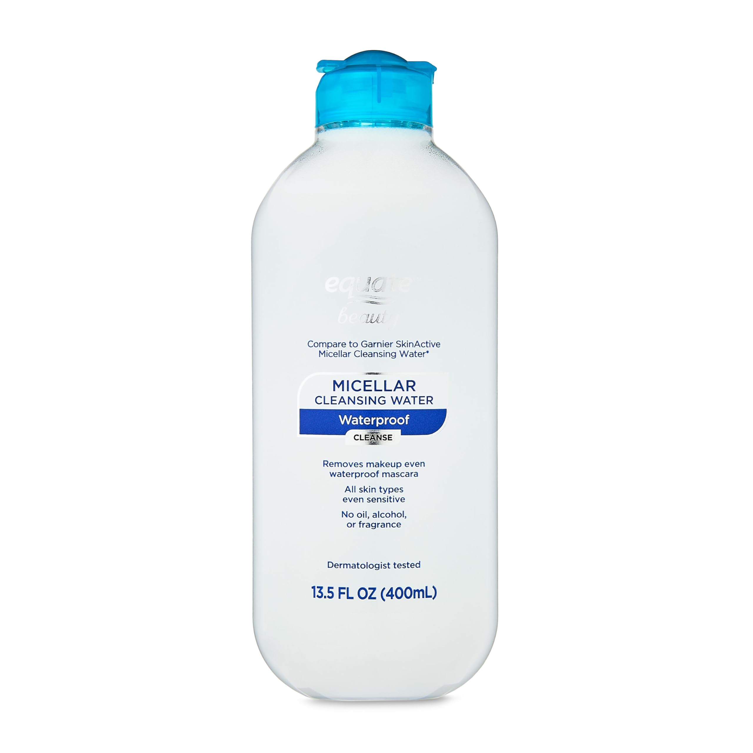 Maker Explorador Equate Micellar Cleansing Water - Oil Free, Hypoallergenic for All Skin Types, 13.5 fl oz, Perfect for Travel & Daily Makeup Removal, Great Gift Idea with Free Greeting Card