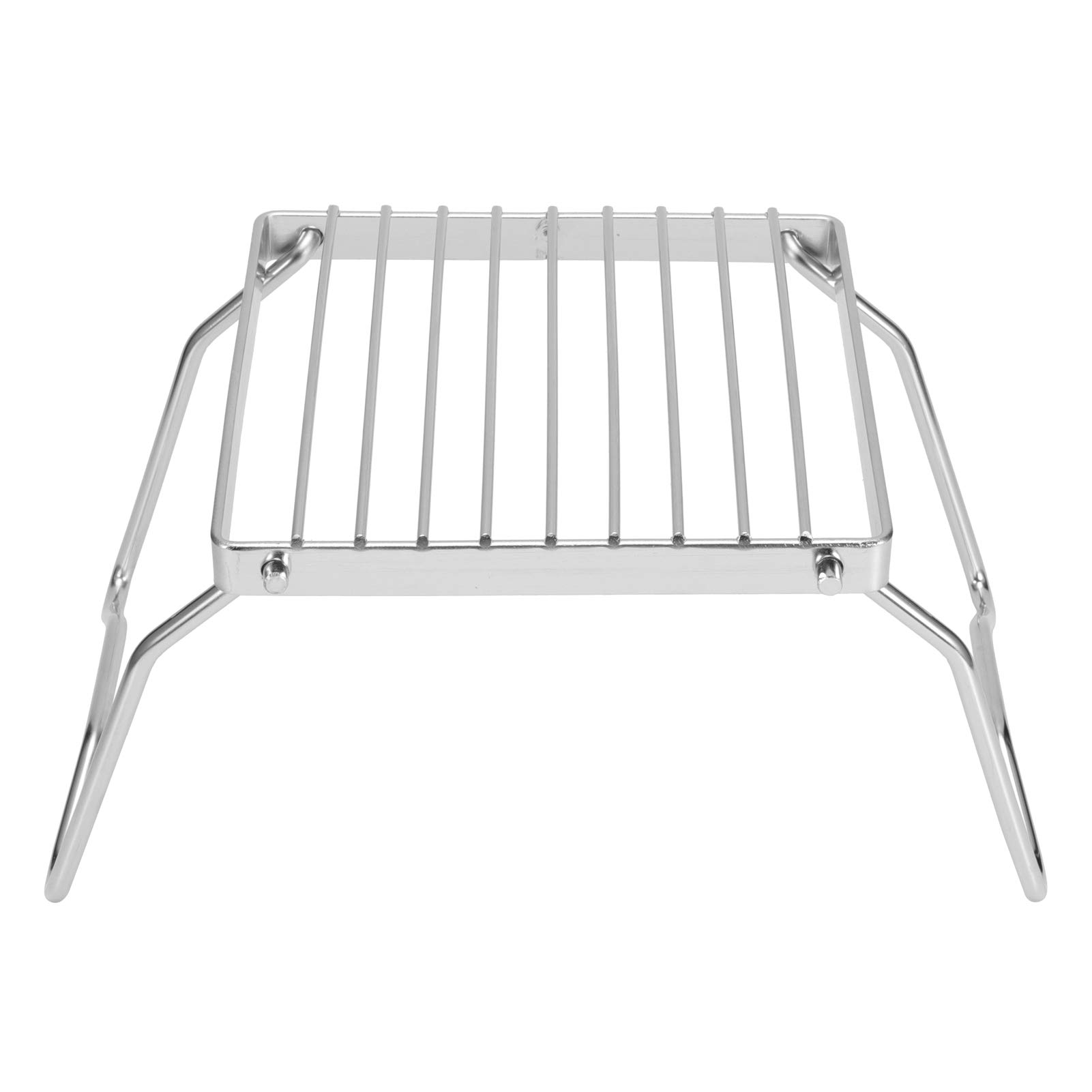 Stainless Steel Adjustable Folding Grill Rack - Portable BBQ Cooling & Warming Rack Set with Storage Bag for Outdoor Cooking, Camping, Picnics & Backpacking - Perfect for Grilling, Baking and Food Prep at Home or On-The-Go