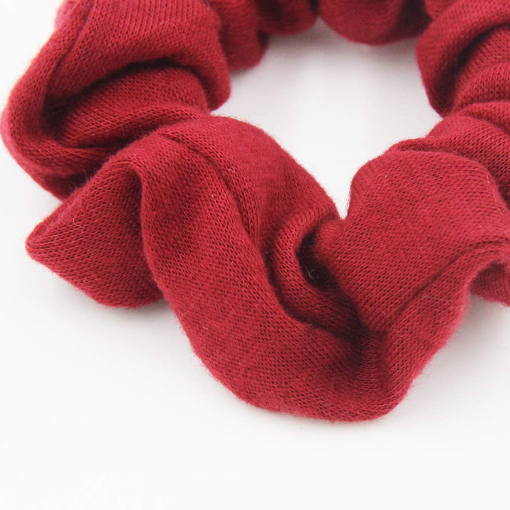 SETTER Cotton Hair Scrunchies - Soft Jersey Fabric Ponytail Holders for Women | Elastic Hair Ties in Solid Colors | Perfect for Workouts, Office & Everyday Use