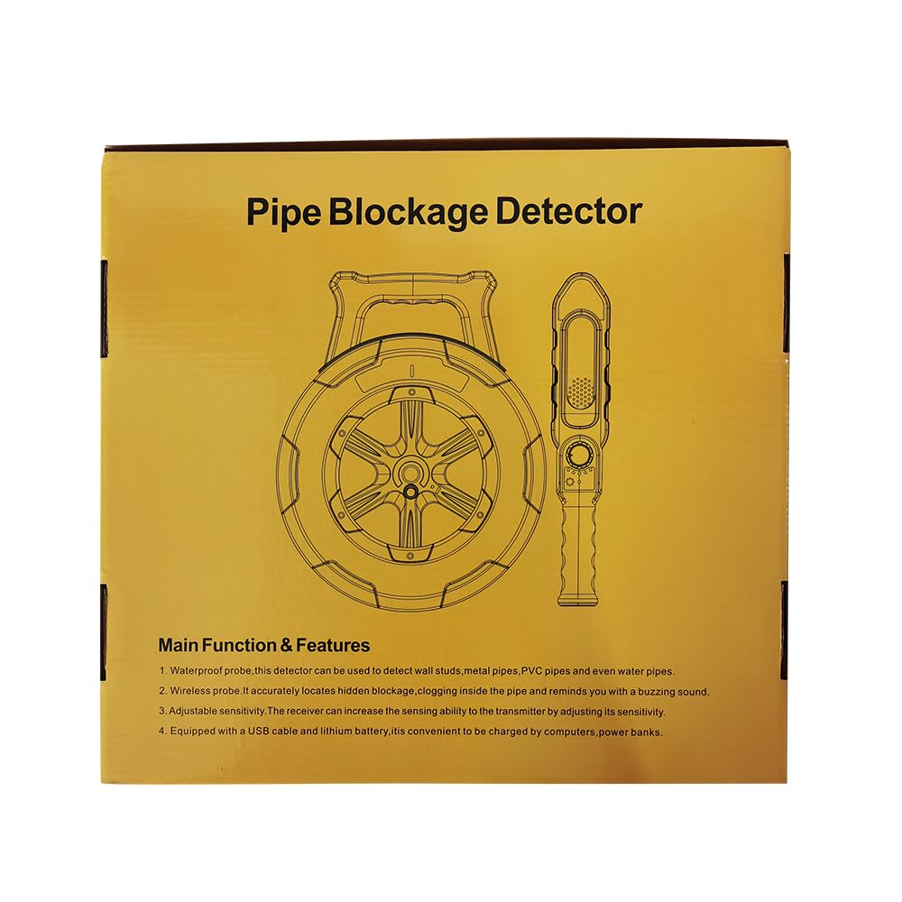 **Underground Pipe Blockage Detector & Water Pipe Locator - 30M Deep Wall Scanner for Metal & PVC Pipes - Professional Plumbing Diagnostic Tool for Clog Detection (Ideal for Home Repairs, Construction & Maintenance)**