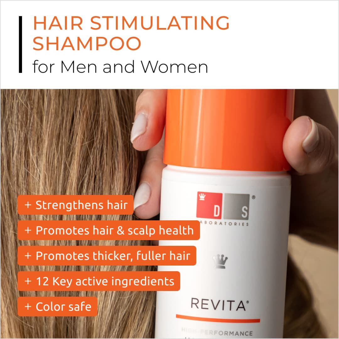 DS Labs Revita Shampoo & Conditioner Set with Spectral.F7 Hair Serum - Hair Thickening & Growth Treatment for Men & Women | Anti-Hair Loss & Regrowth Solution for Thinning Hair | Perfect for Daily Hair Care & Scalp Nourishment