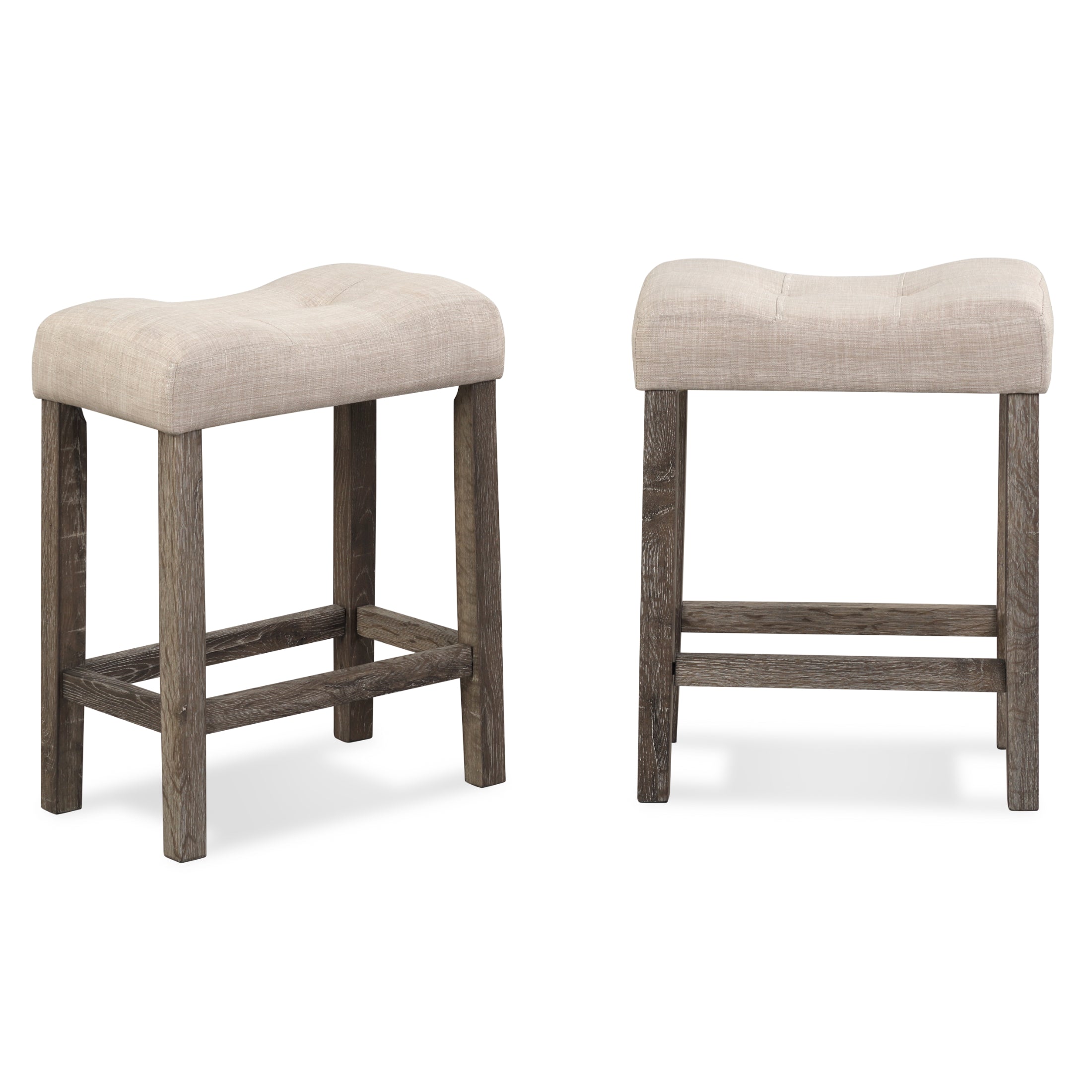 Roundhill Furniture Sora Wood 3-Piece Counter Height Dining Set in Taupe - Perfect for Small Spaces, Breakfast Nooks & Modern Kitchens