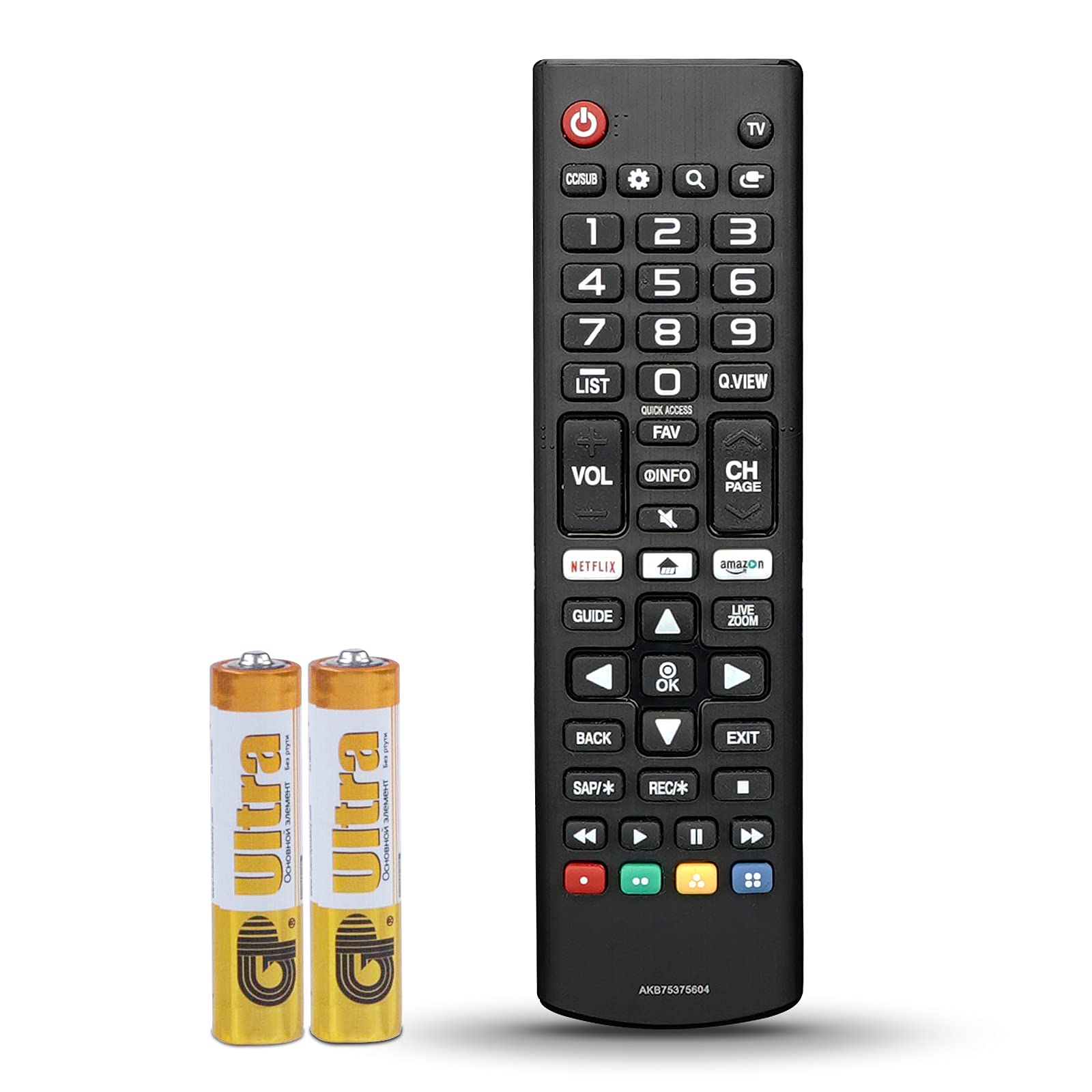 Universal Remote Control AKB75375604 for LG Smart TV, LCD, LED, 3D & HDTV - Compatible with Multiple LG TV Models | Perfect for Home Theater & Living Room Entertainment