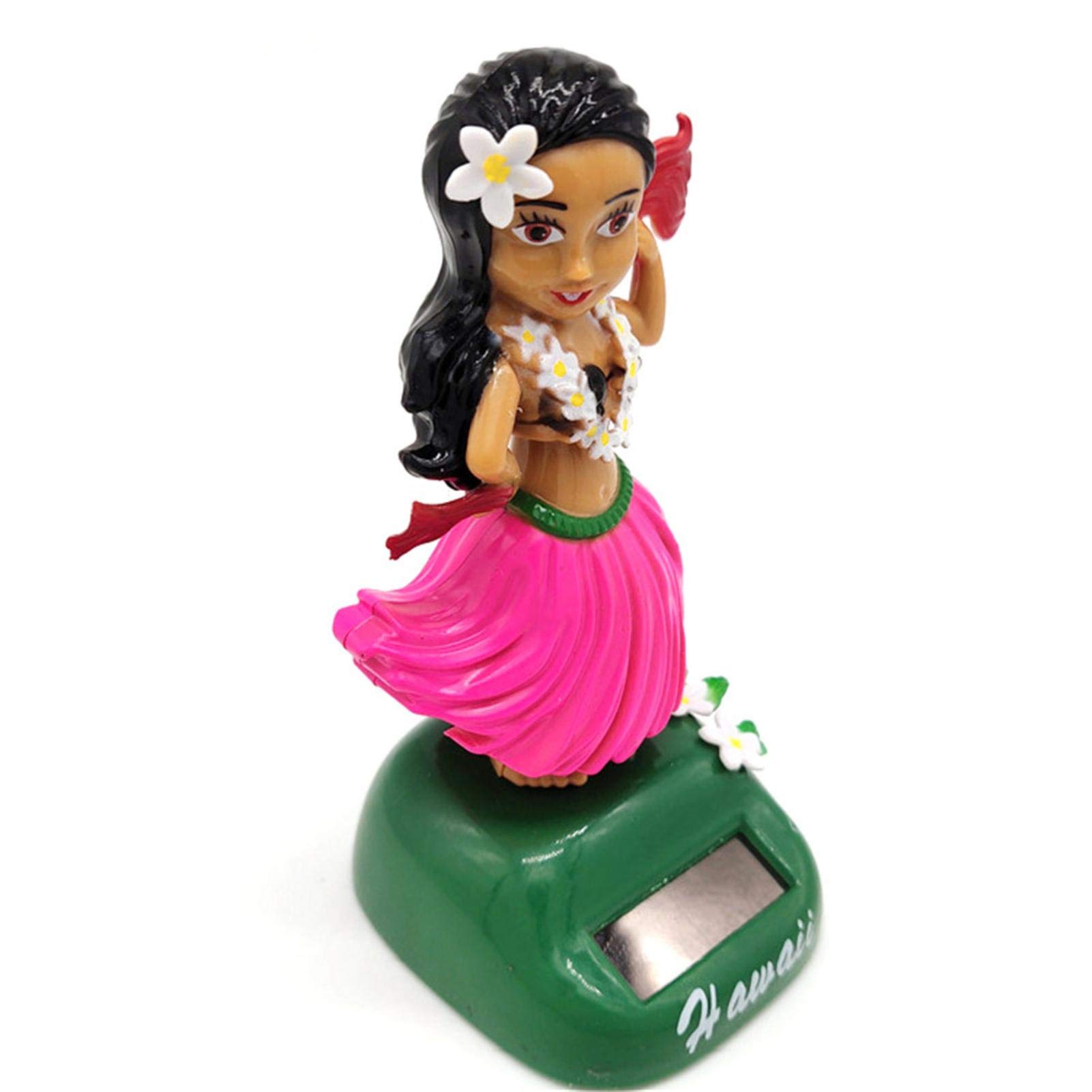 Solar Powered Dancing Hawaiian Girl Figurine - Shaking & Swinging Solar Toy for Car Dashboard, Home Decor, Office Desk - Fun Gift for Kids & Adults - Perfect for Car Windowsill, Party Decorations & Relaxing Moments