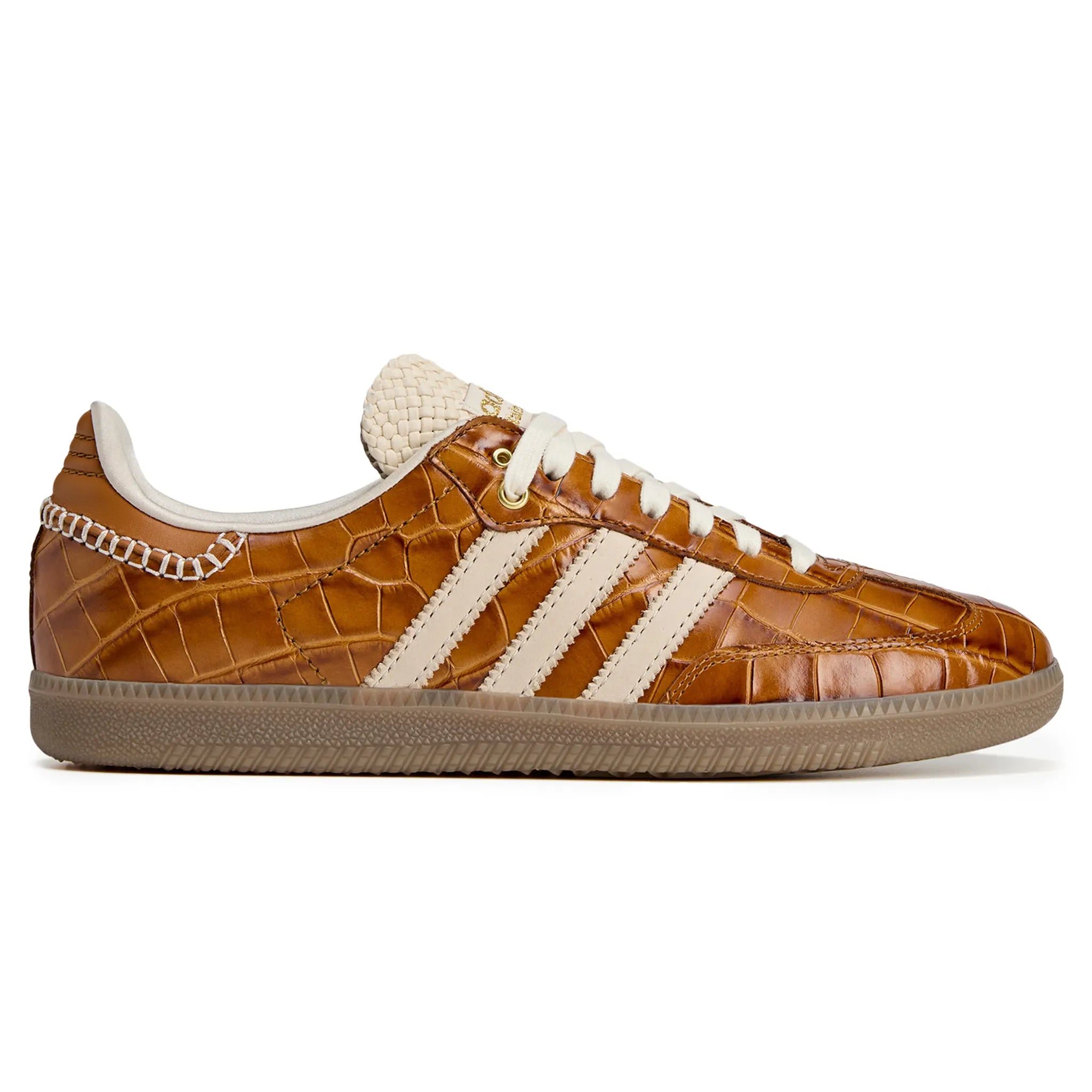 Adidas Samba Wales Bonner Brown Crocodile Leather Sneakers - Stylish & Comfortable for Casual Wear, Street Style & Everyday Fashion