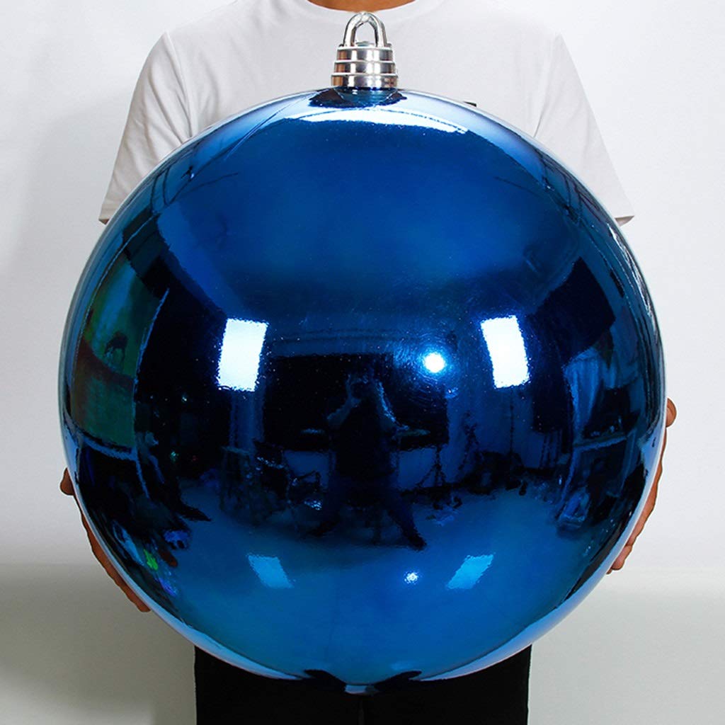 Shatterproof Plastic Christmas Ornament Balls 50cm - Large Outdoor Xmas Decorations, Holiday Baubles for Tree & Home (Blue) - Perfect for Holiday Parties, Indoor & Outdoor Decor
