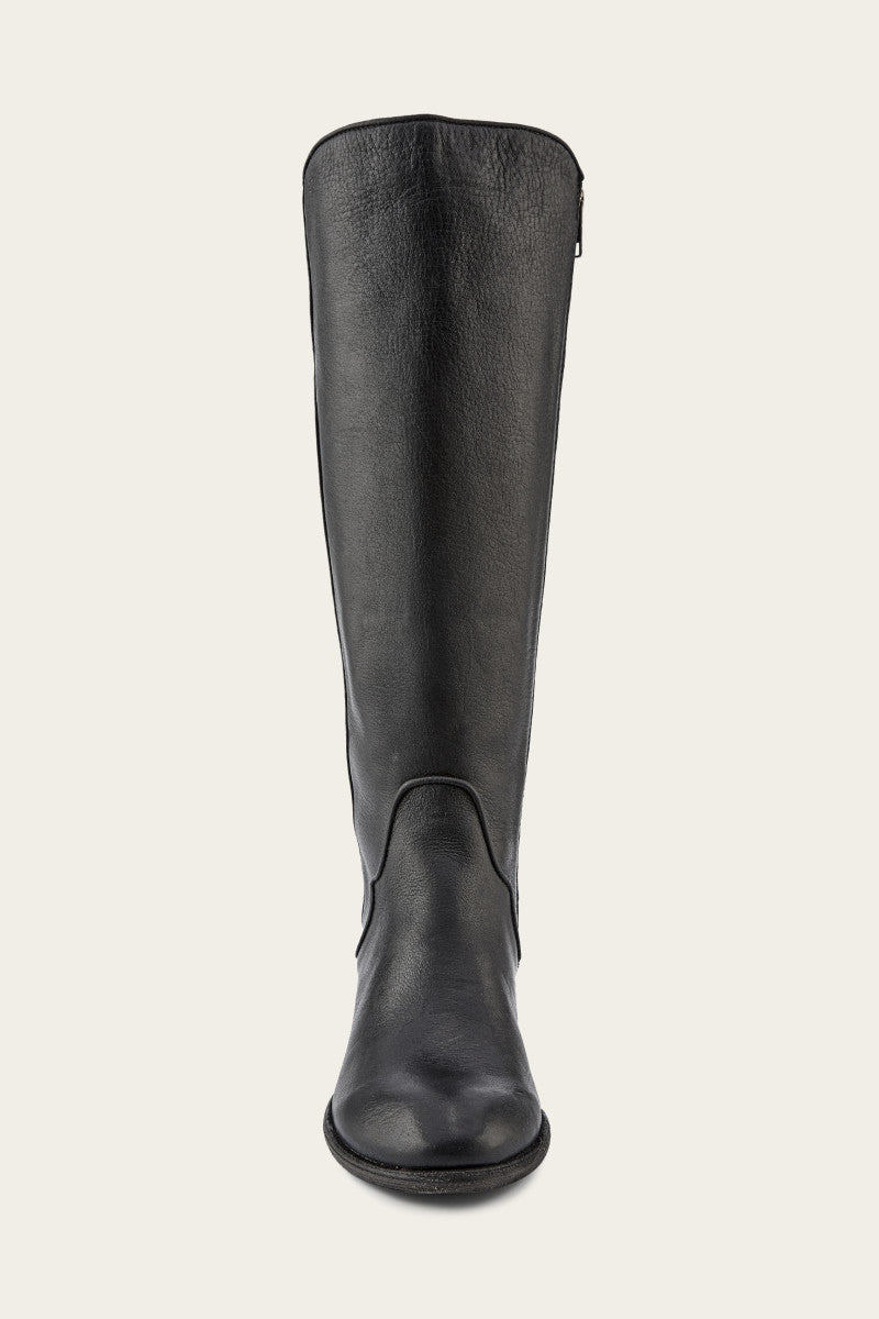 Vintage Carson Piping Tall Boots - Premium Pre-Owned Leather Ankle Boots for Women | Perfect for Fall Fashion, Casual Outfits & Date Nights