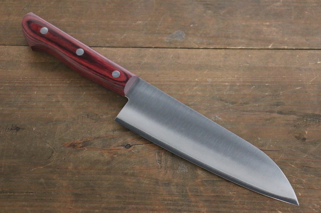 Kanetsune VG2 Santoku Knife 165mm - High Carbon Stainless Steel Blade with Pakka Wood Handle - Perfect for Slicing, Dicing & Mincing in Professional & Home Kitchens
