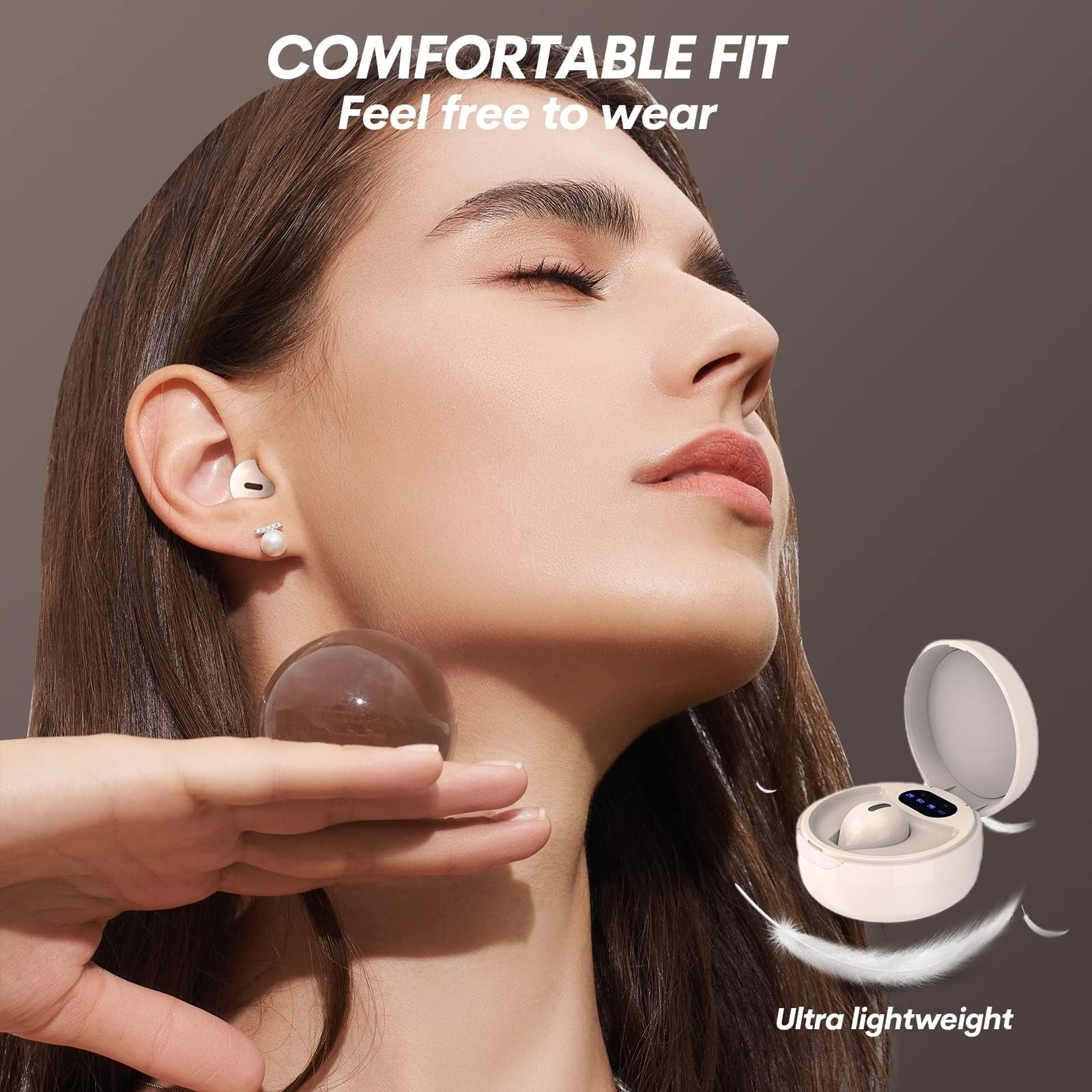 Smallest Invisible Wireless Bluetooth Earbuds for Sleeping - Mini Hidden Ear Buds for Small Ears | Comfortable Sleep, Work & Travel Use