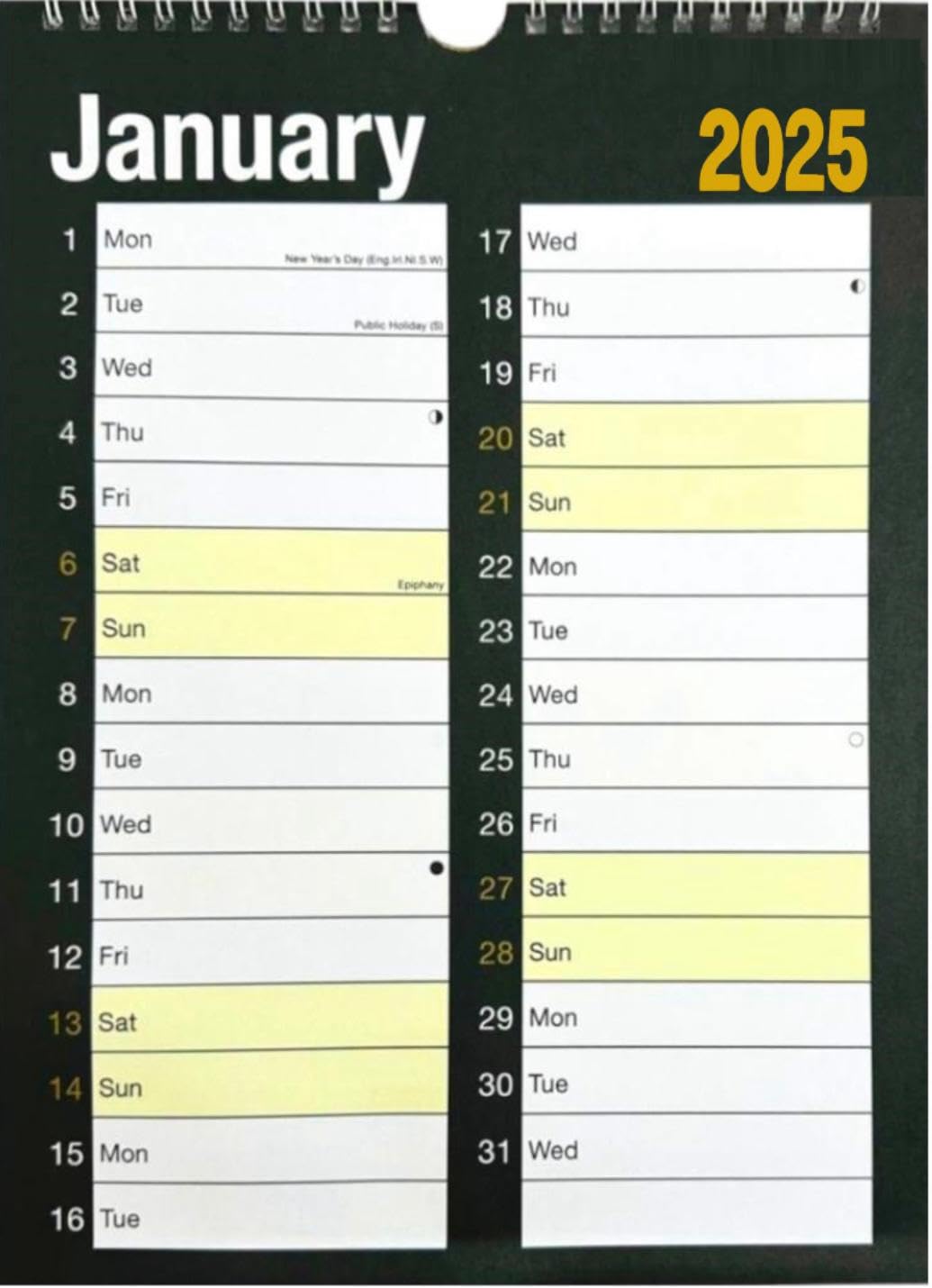 2025 Wall Calendar for Home & Office - Large Print Monthly Planner with Easy-to-View Design | Perfect for Desk Organization, Gift Giving & Year-Round Planning