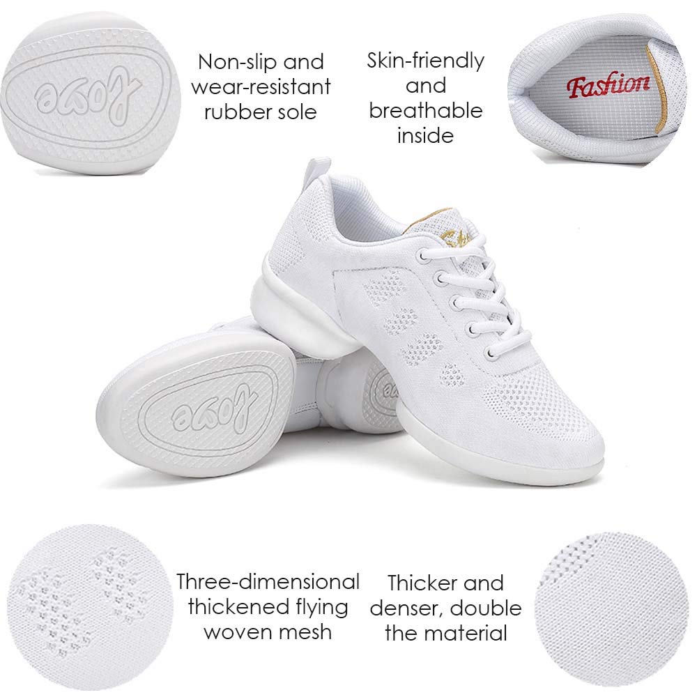 CERYTHRINA Women's Jazz Dance Shoes - Lace-Up Sneakers for Modern & Platform Dance - Comfortable Walking & Performance Shoes for Jazz, Ballet, and Dance Classes