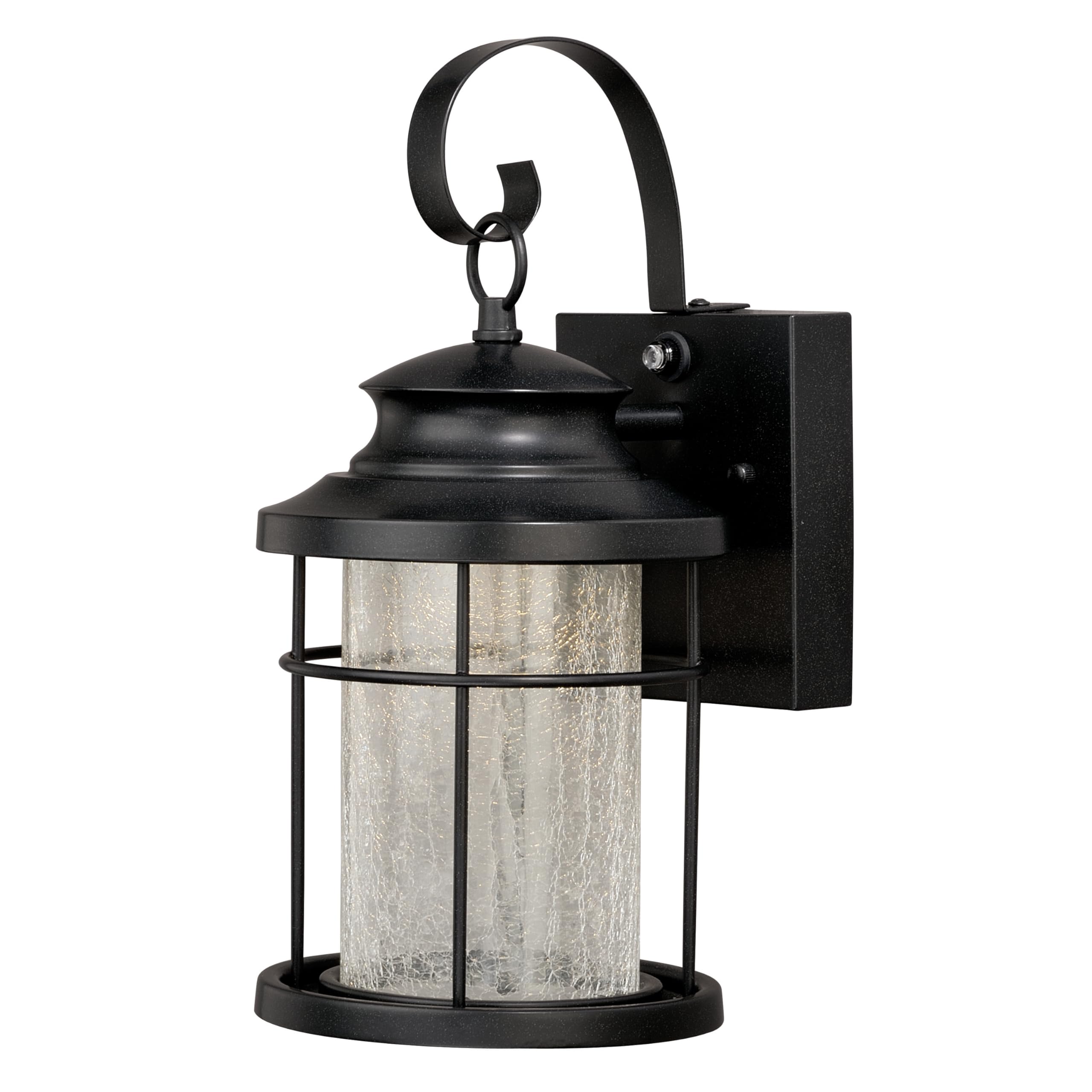 VAXCEL Melbourne 1-Light LED Bronze Outdoor Wall Lantern with Clear Glass - Dusk to Dawn Sensor - Coastal Style Lighting for Porch, Patio & Entryway