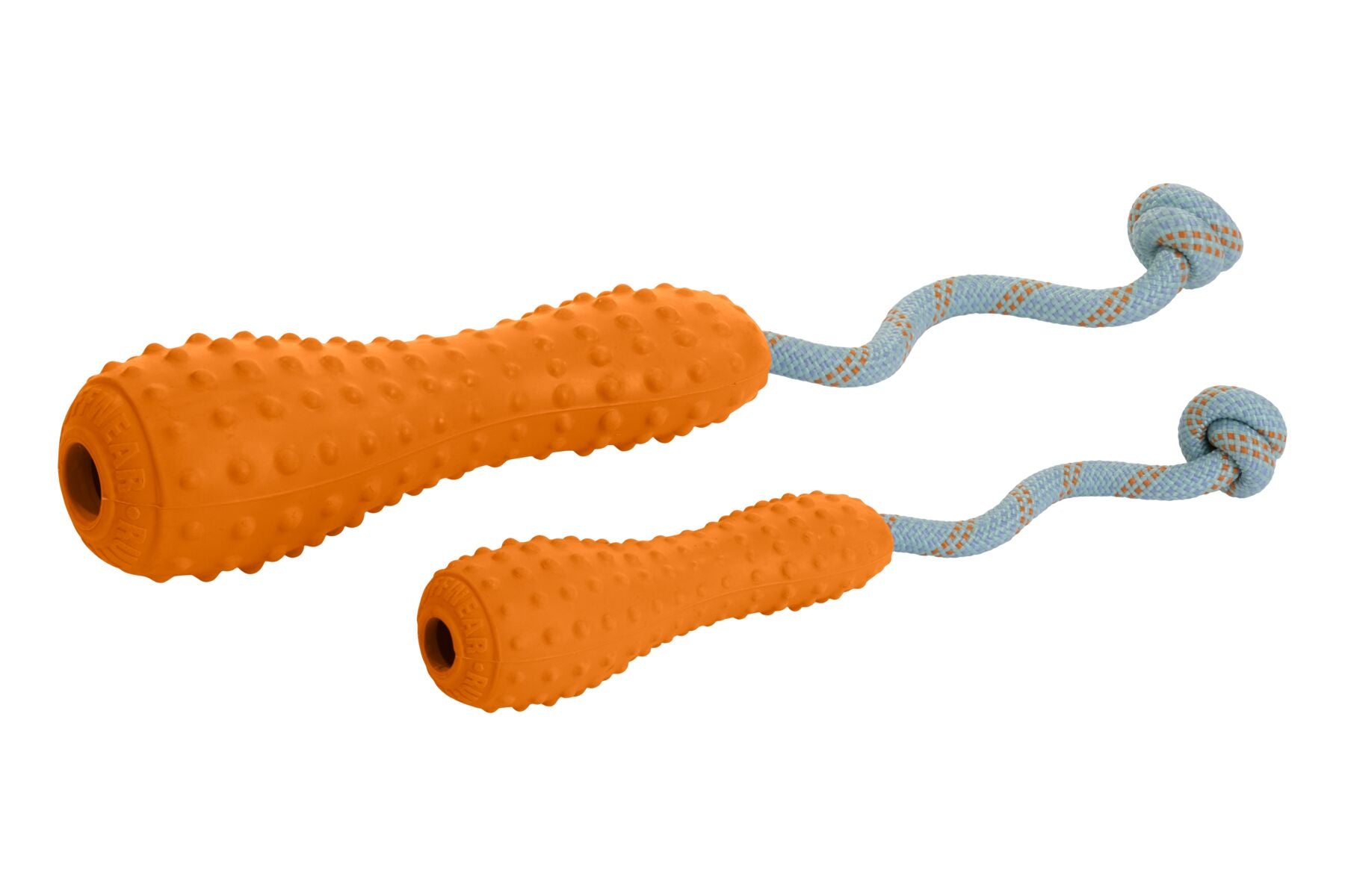 Ruffwear Gourdo® Orange Campfire Rubber Dog Toy with Rope - Durable Chew Toy for Outdoor Play, Fetch, and Training