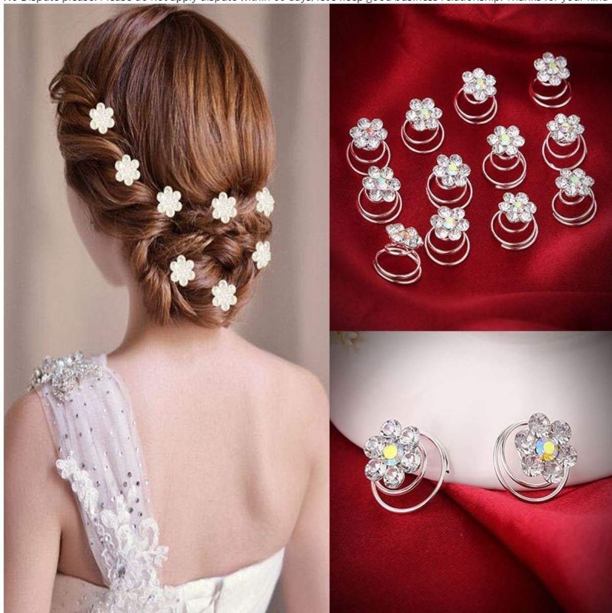 Aainaa Spiral Hair Pins for Women & Girls - Silver Hair Accessories (2 Pack) - Perfect for Updos, Braids, and Everyday Hairstyles