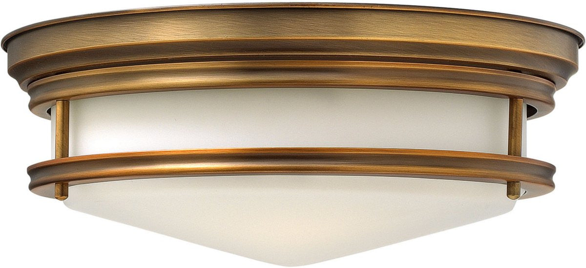 14W Hadley 3-Light Flush Mount Ceiling Fixture - Brushed Bronze Finish - Perfect for Foyers, Hallways & Entryways Lighting