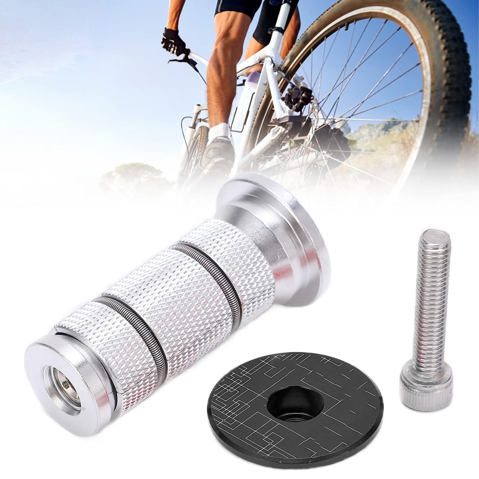 VBESTLIFE Bike Headset Expander Stem - CNC Threaded Compression Plug for Carbon Fiber Forks | Reusable & Durable | Perfect for Road Bikes, Mountain Bikes & Cycling Accessories