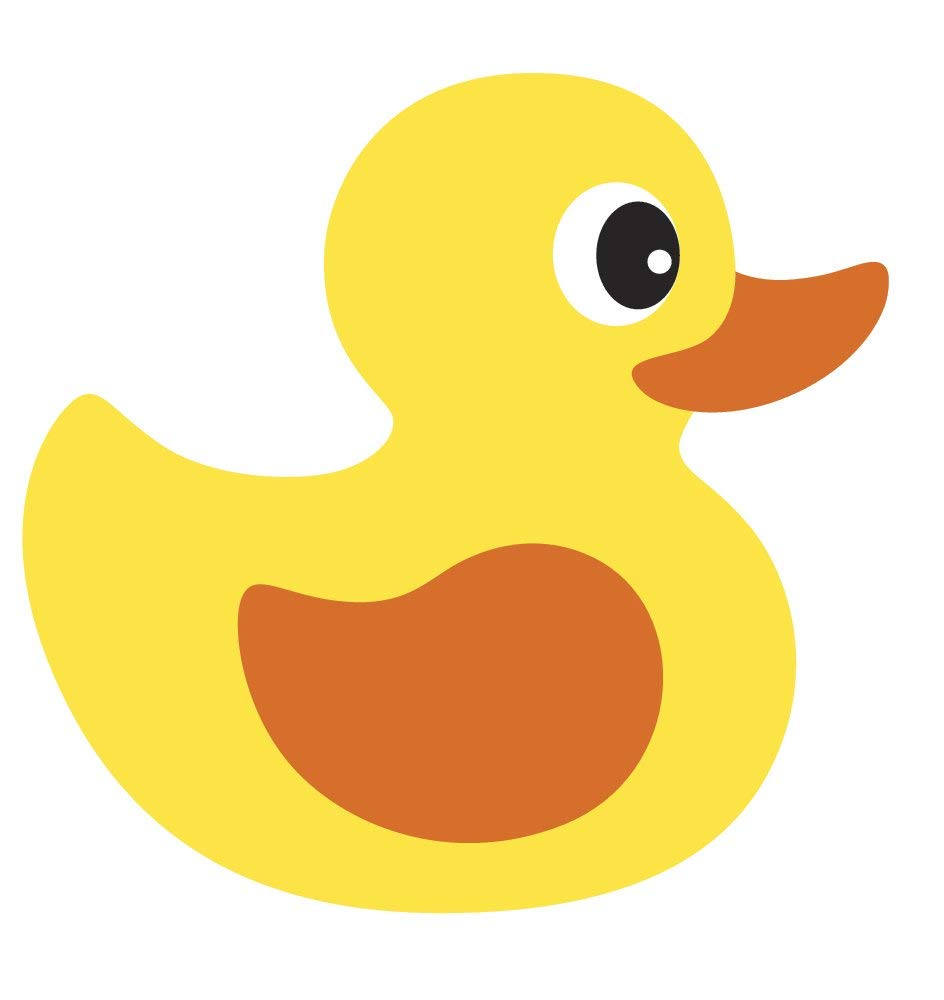 Rubber Duck Magnetic Sticker for Baby Bath Time - 8 Inch Wide Vinyl Magnet Bumper Sticker (Yellow Duck) - Perfect for Nursery Decor, Kids' Lockers & Fridge Organization